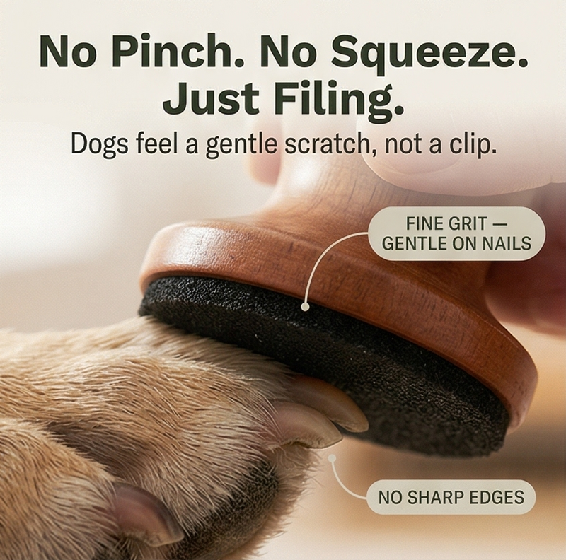Wooden Pet Nail File with Replaceable Sanding Pads