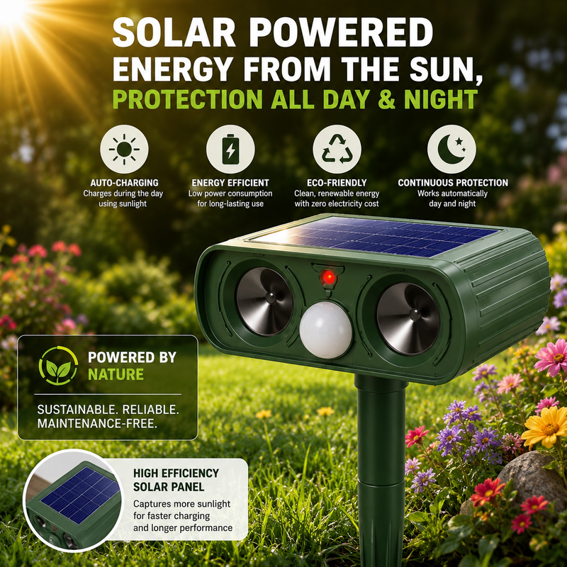PESTWARD – Solar Motion Animal Deterrent for Humane Garden Protection