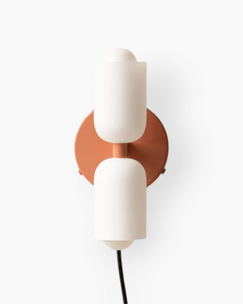 Double-Head Frosted Glass Wall Sconce with Soft Ambient Lighting