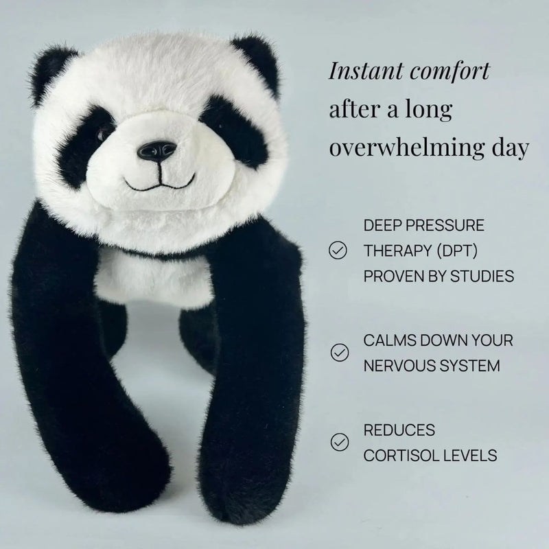 Weighted Panda Plush Toy with Calming Effect for Relaxation and Comfort