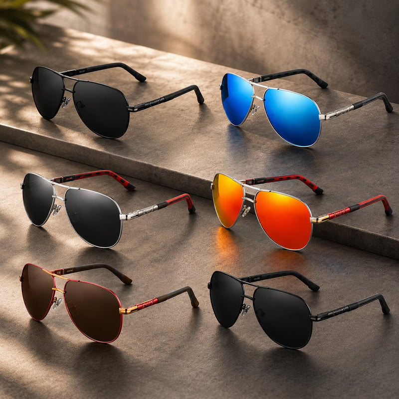 Men’s Polarised Aviator Sunglasses with UV400 Protection