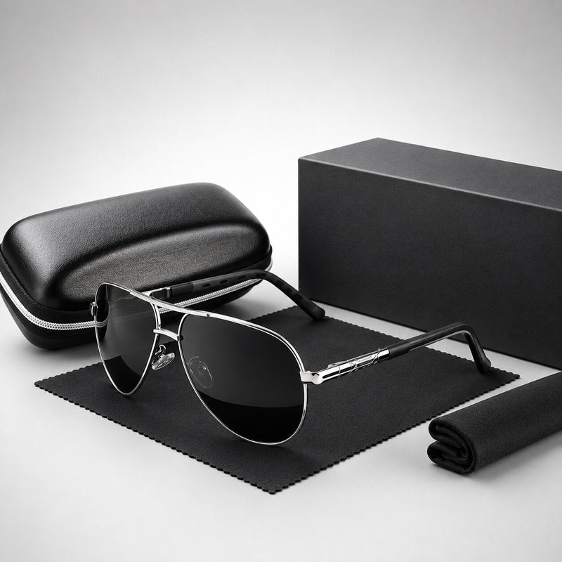 Men’s Polarised Aviator Sunglasses with UV400 Protection