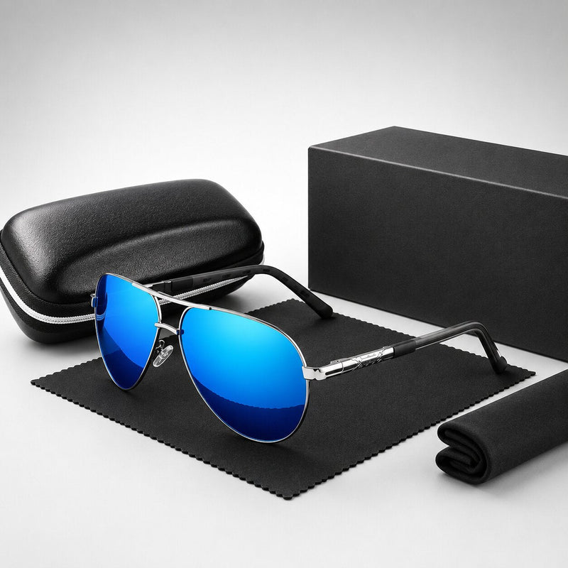 Men’s Polarised Aviator Sunglasses with UV400 Protection