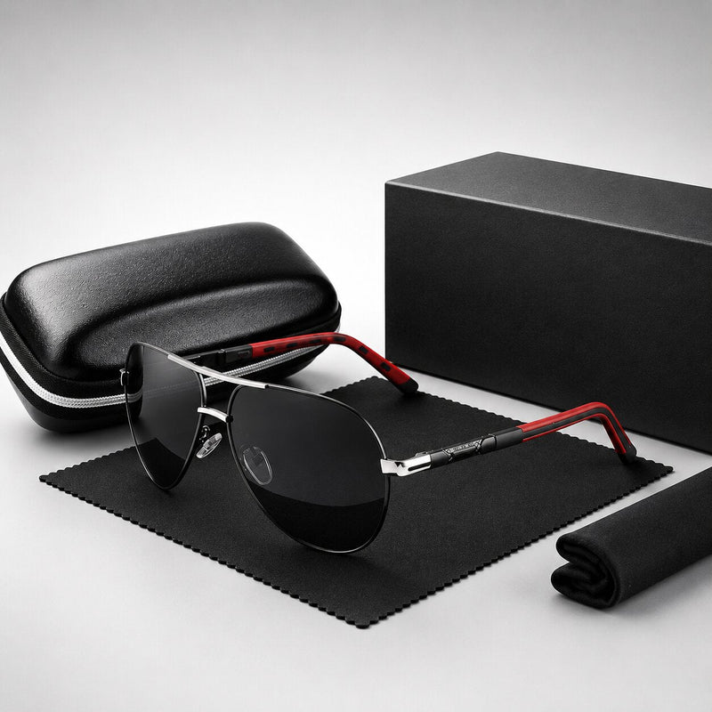 Men’s Polarised Aviator Sunglasses with UV400 Protection