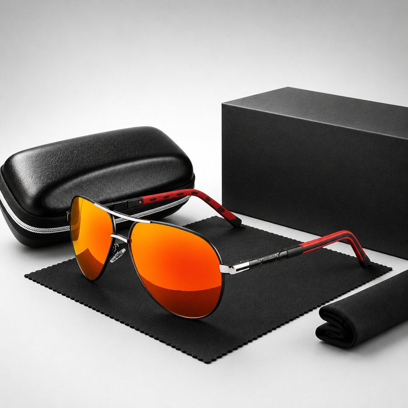 Men’s Polarised Aviator Sunglasses with UV400 Protection
