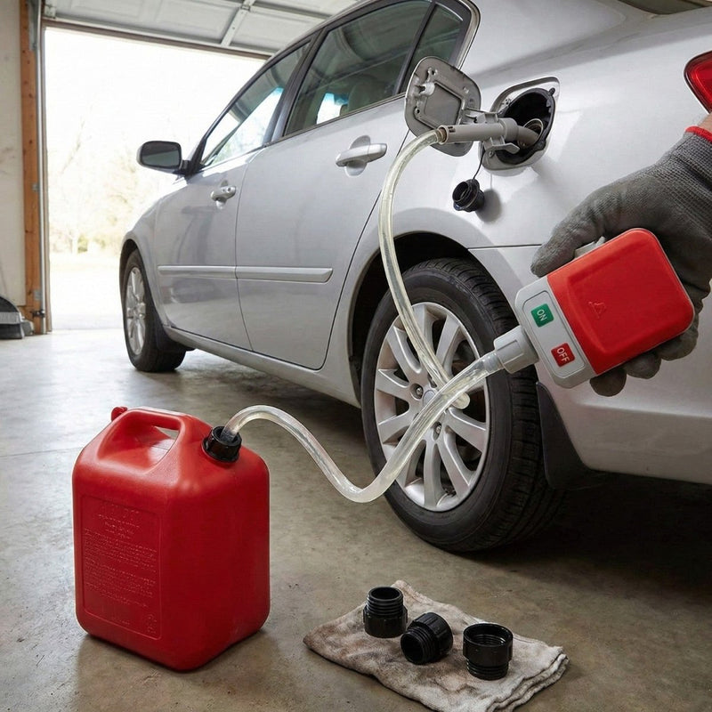 Portable Electric Liquid Transfer Pump with Self-Priming System & 3 Adapters