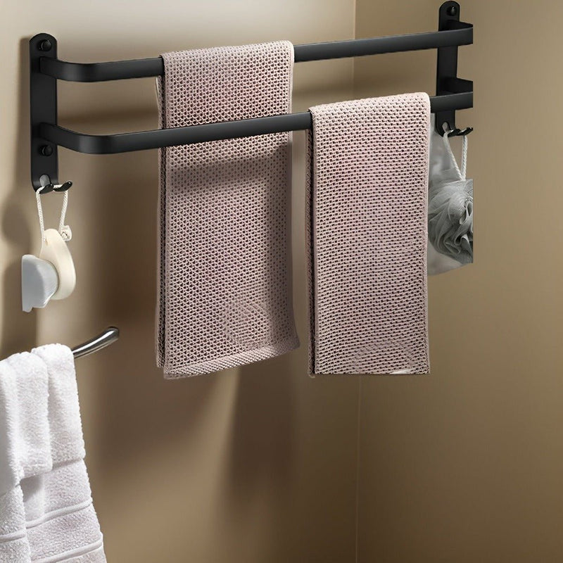 Wall-Mounted Towel Rack with Three Storage Bars
