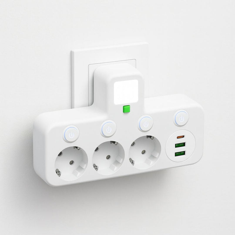 Power Strip with USB and Type C Connections for Safe and Efficient Use