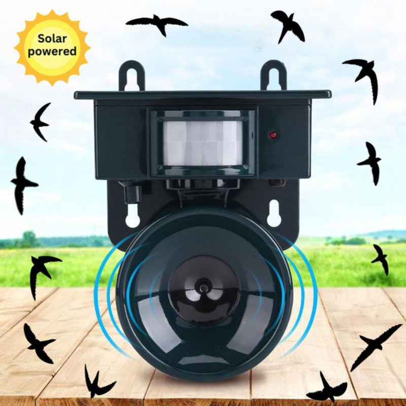 Outdoor Motion Sensor Bird Repeller with Adjustable Sound Modes