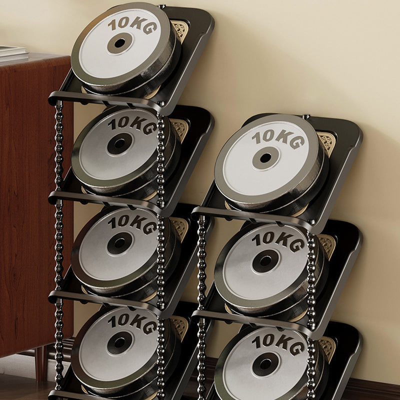 Vertical Tiered Shoe Rack with Woven Storage Shelves