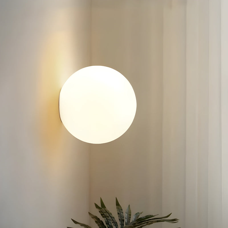 Minimalist Frosted Glass Wall Light with Soft Ambient Glow