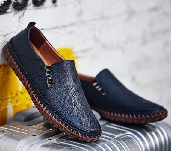 Men's Comfortable Slip-On Shoes with Flexible Sole for Daily Walking Comfort