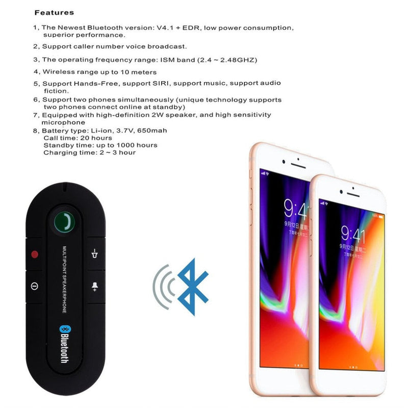 Bluetooth Hands-Free Car Speaker