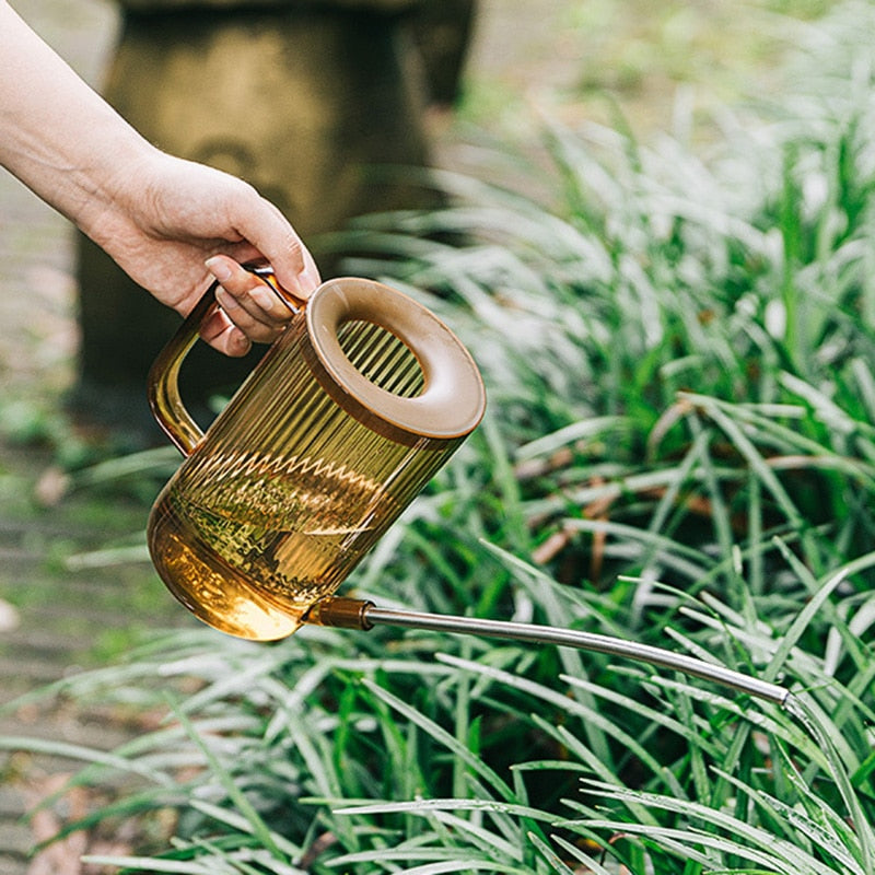 Long Spout Indoor Watering Can with Measuring Scale