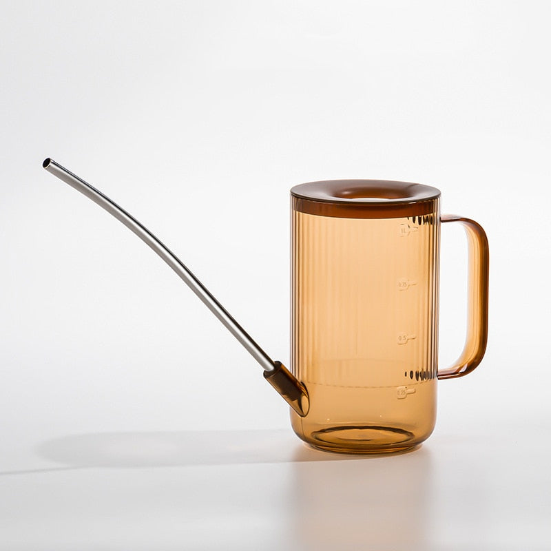 Long Spout Indoor Watering Can with Measuring Scale
