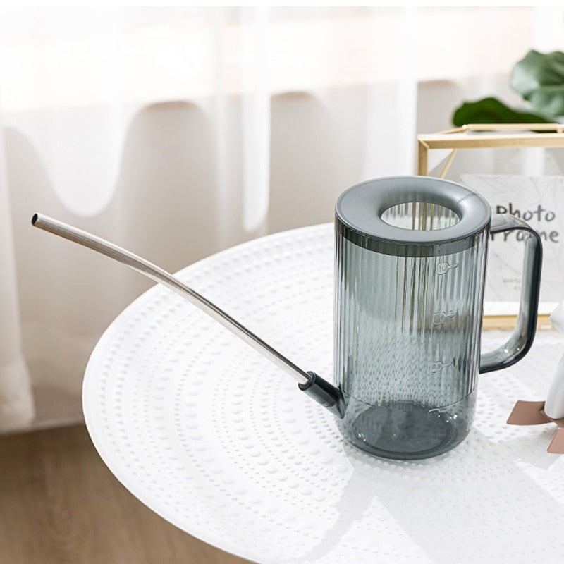 Long Spout Indoor Watering Can with Measuring Scale