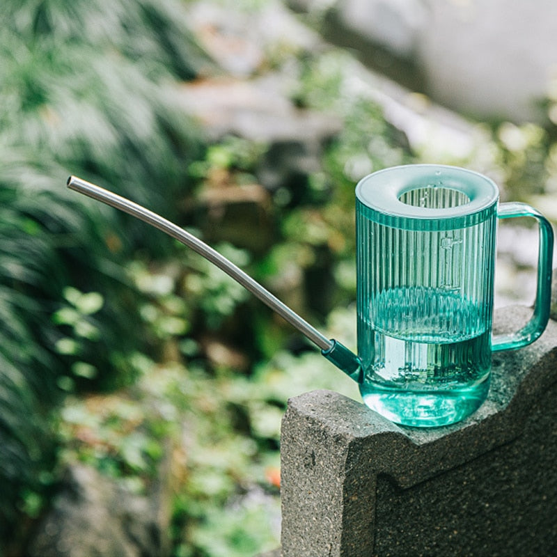 Long Spout Indoor Watering Can with Measuring Scale