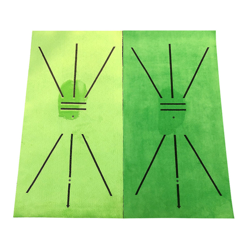 Golf Swing Training Mat with Impact Feedback & Alignment Guides