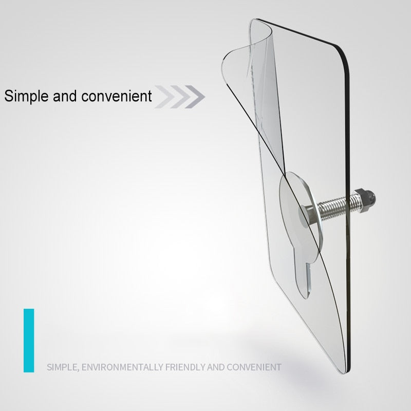 Ten Clear PVC Self-Adhesive Hooks for Drill-Free Wall Storage