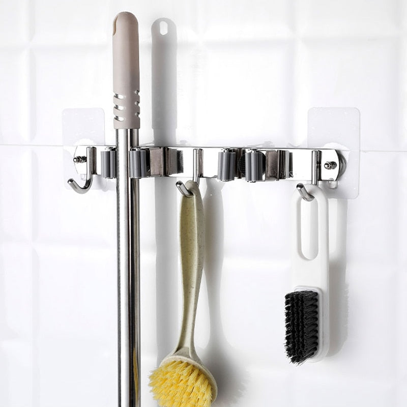 Ten Clear PVC Self-Adhesive Hooks for Drill-Free Wall Storage