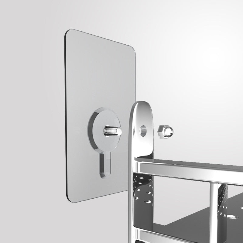 Ten Clear PVC Self-Adhesive Hooks for Drill-Free Wall Storage