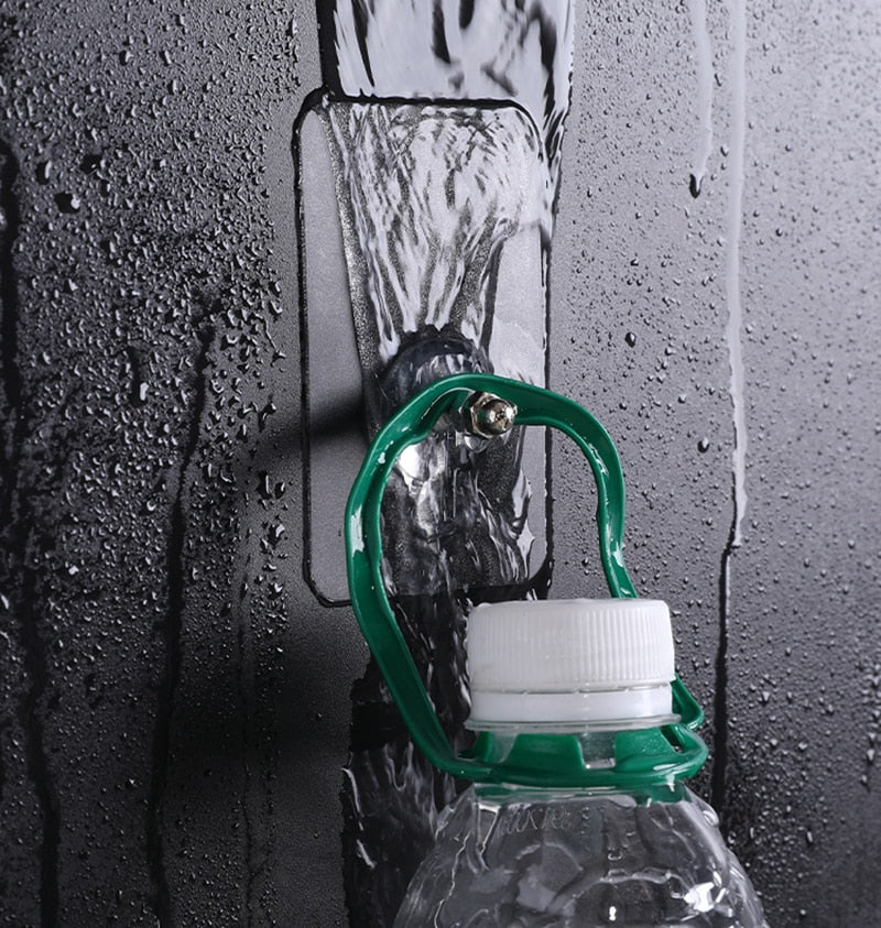 Ten Clear PVC Self-Adhesive Hooks for Drill-Free Wall Storage