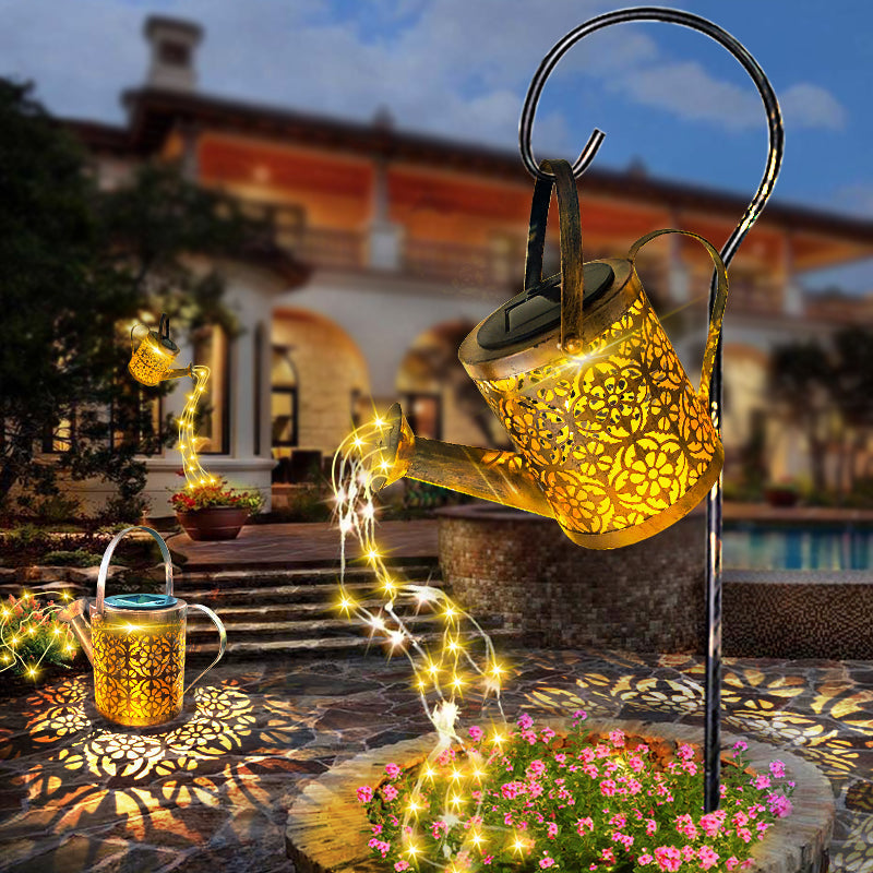 Watering Can Garden Lamp with Spray Lighting – Magical Solar Outdoor Lighting