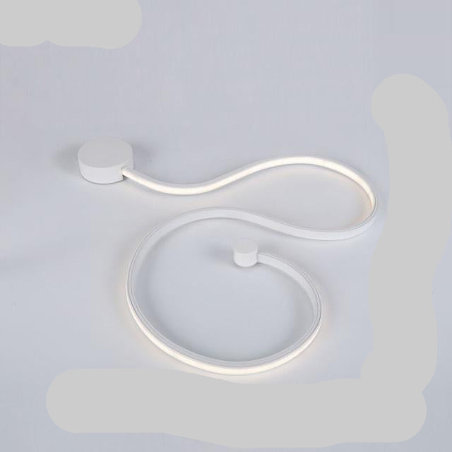 Sculptural Wave LED Wall Light