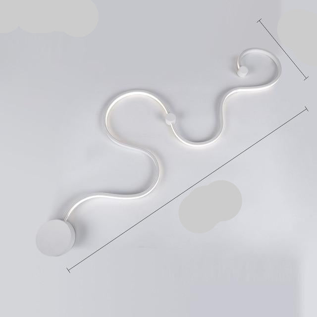 Sculptural Wave LED Wall Light