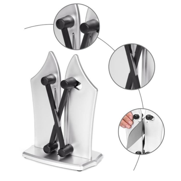 Adjustable Tungsten Carbide Knife Sharpener with Spring-Action Sharpening Bars