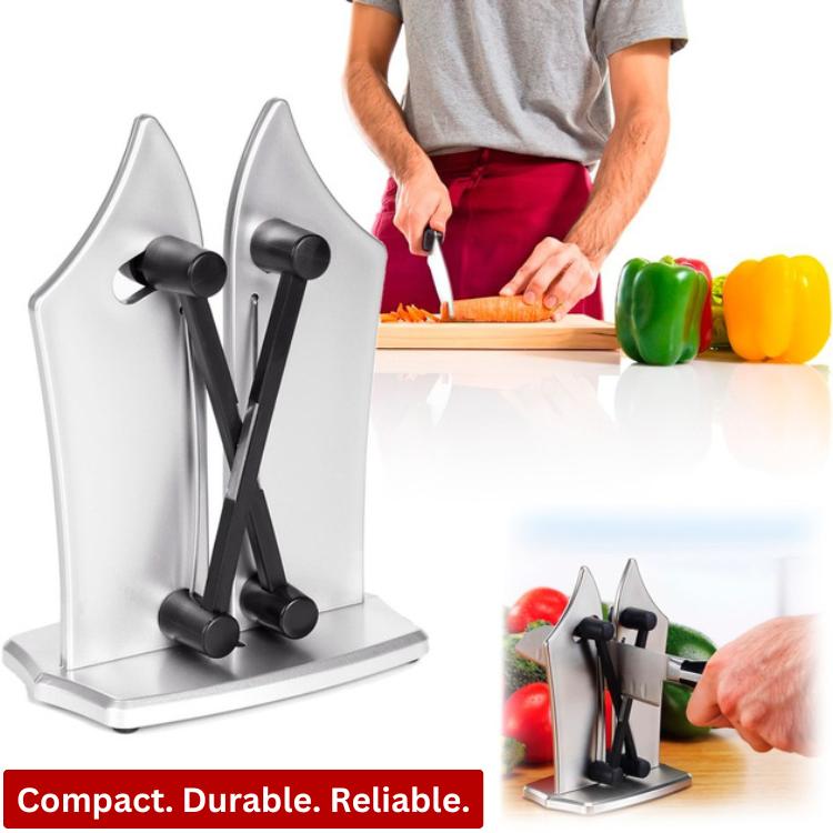 Adjustable Tungsten Carbide Knife Sharpener with Spring-Action Sharpening Bars