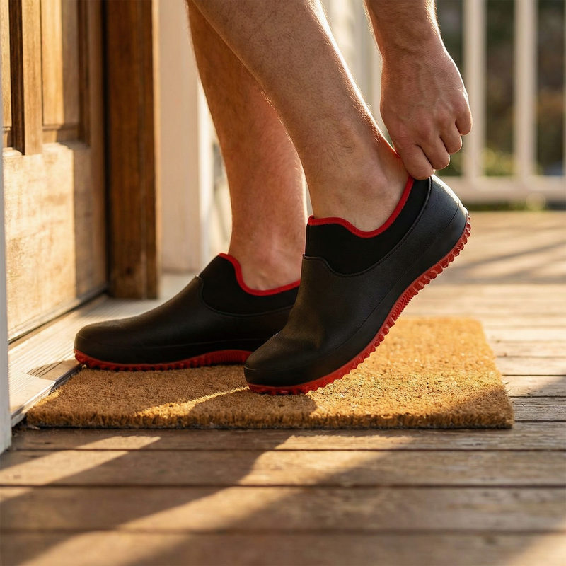 Waterproof Slip-On Work Shoes for Men with Non-Slip Sole and Comfort