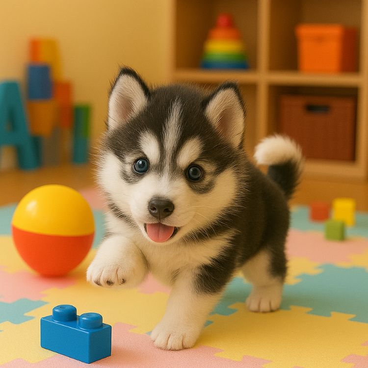 Interactive Robot Puppy with Realistic Actions for Playful Learning