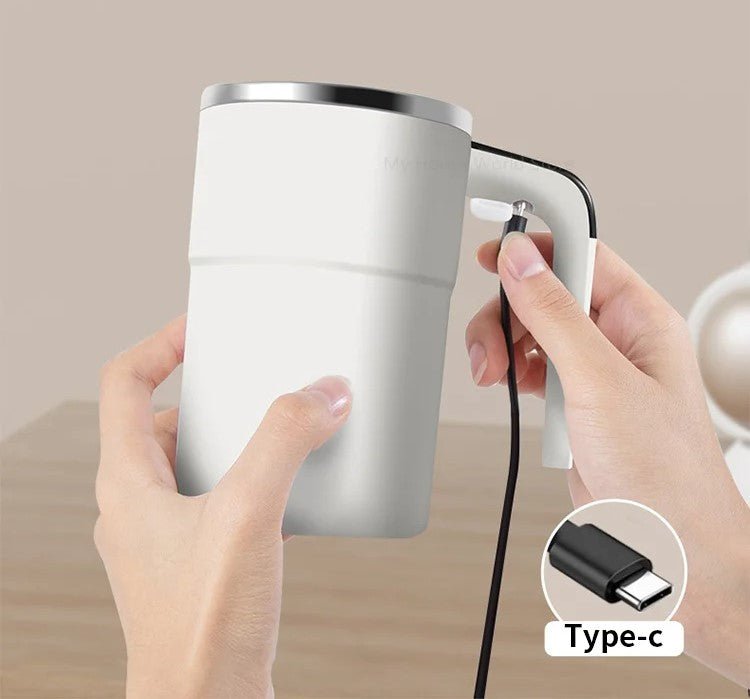 Rechargeable Self-Stirring Coffee Mug – Smart Mixing Cup with Temperature Display