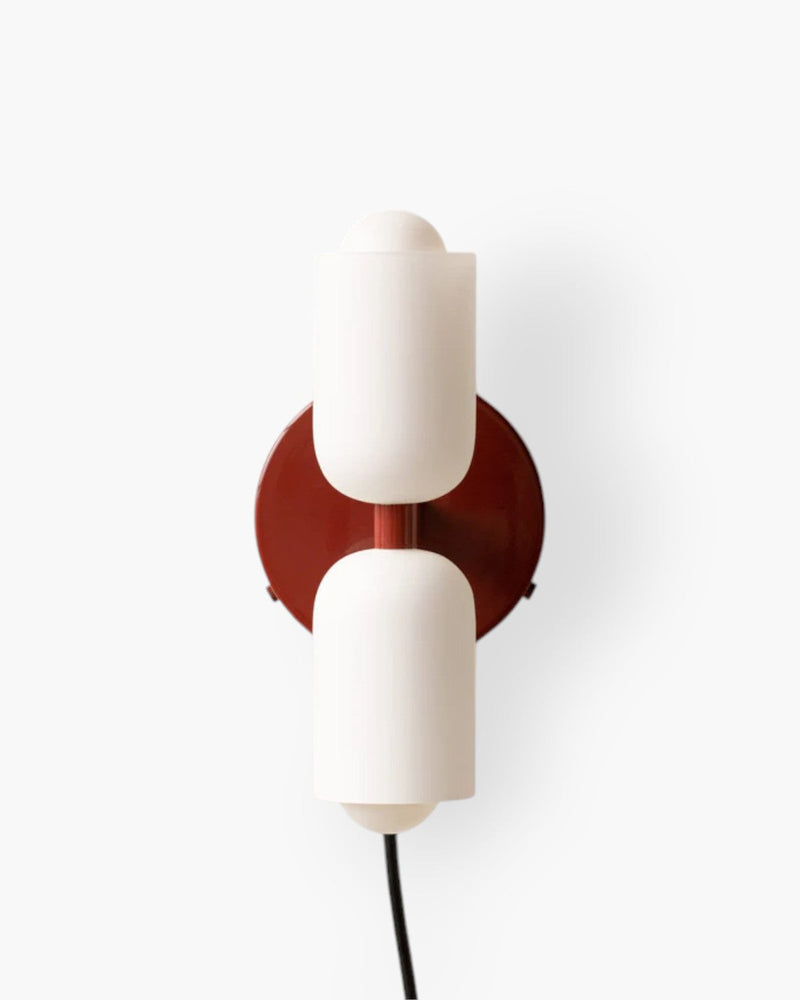 Double-Head Frosted Glass Wall Sconce with Soft Ambient Lighting