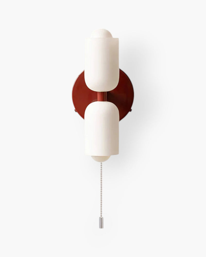 Double-Head Frosted Glass Wall Sconce with Soft Ambient Lighting