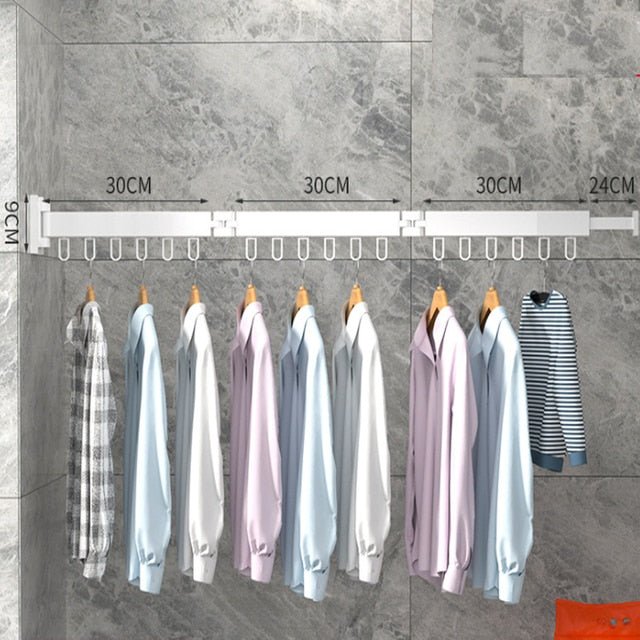 Retractable Wall Drying Rack for Clothes with Space-Saving and Sturdy Design