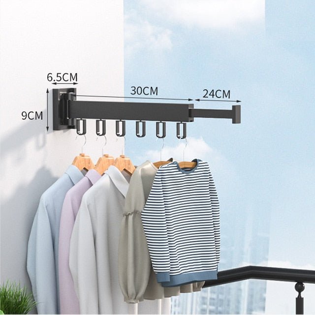Retractable Wall Drying Rack for Clothes with Space-Saving and Sturdy Design