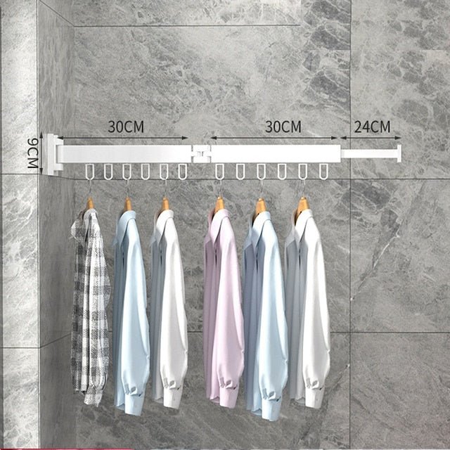 Retractable Wall Drying Rack for Clothes with Space-Saving and Sturdy Design