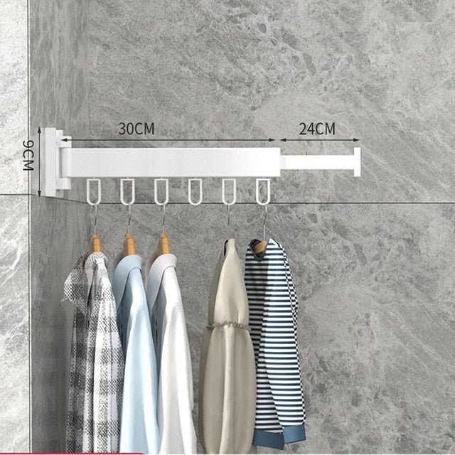 Retractable Wall Drying Rack for Clothes with Space-Saving and Sturdy Design