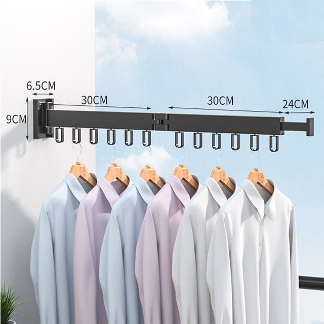 Retractable Wall Drying Rack for Clothes with Space-Saving and Sturdy Design