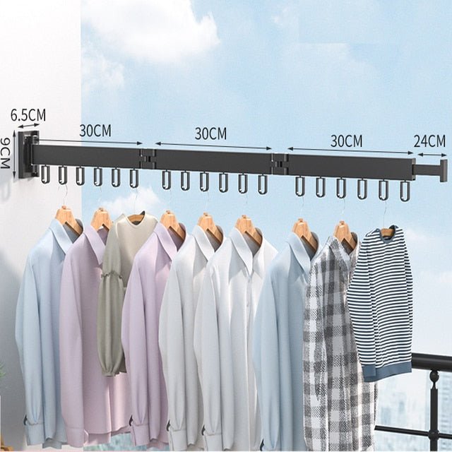 Retractable Wall Drying Rack for Clothes with Space-Saving and Sturdy Design