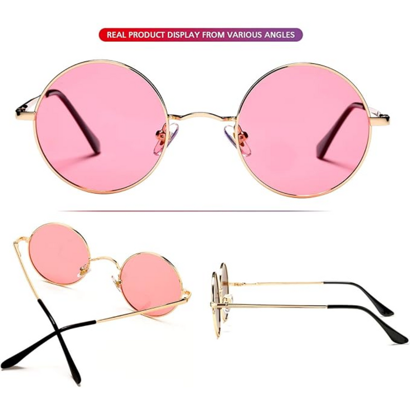 Unisex Polarised Round Sunglasses with UV400 Protection for Everyday Wear