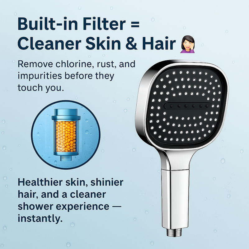 High-Pressure Handheld Shower Head with Multiple Spray Modes