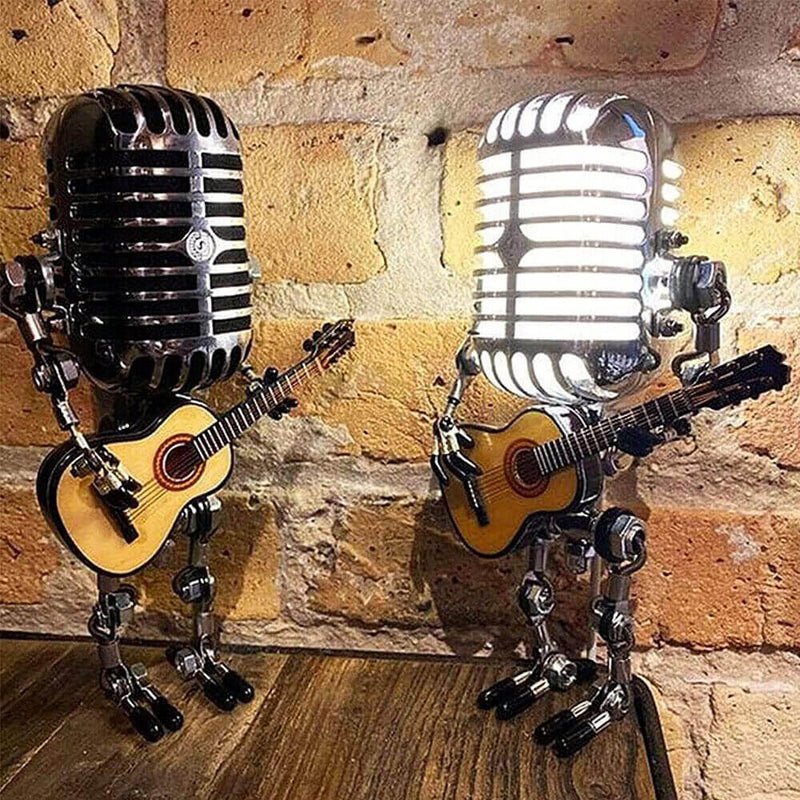 Microphone Robot LED Desk Lamp for Novelty Home and Office Lighting