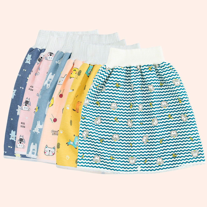 Reusable Toddler Potty-Training Shorts and Skirts with Stretch Waist