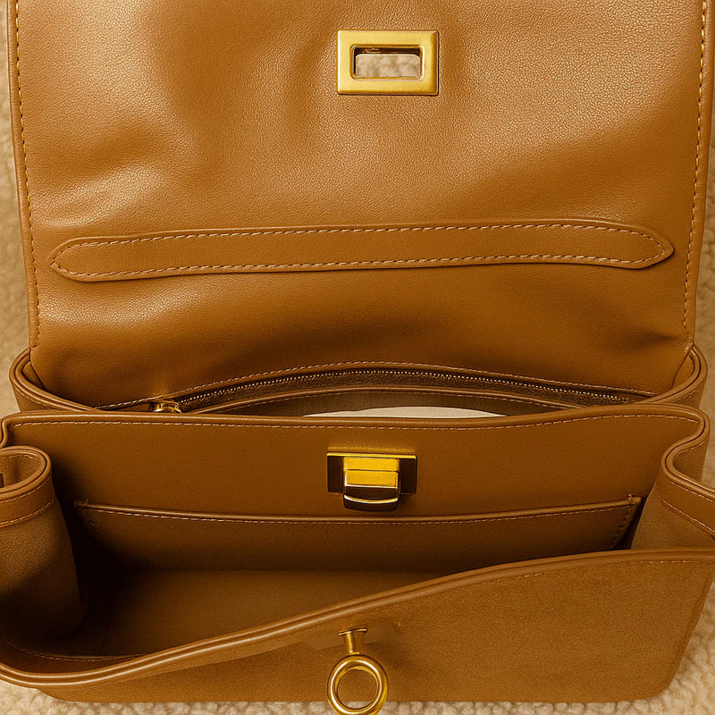Genuine Suede Leather Spacious Shoulder Bag