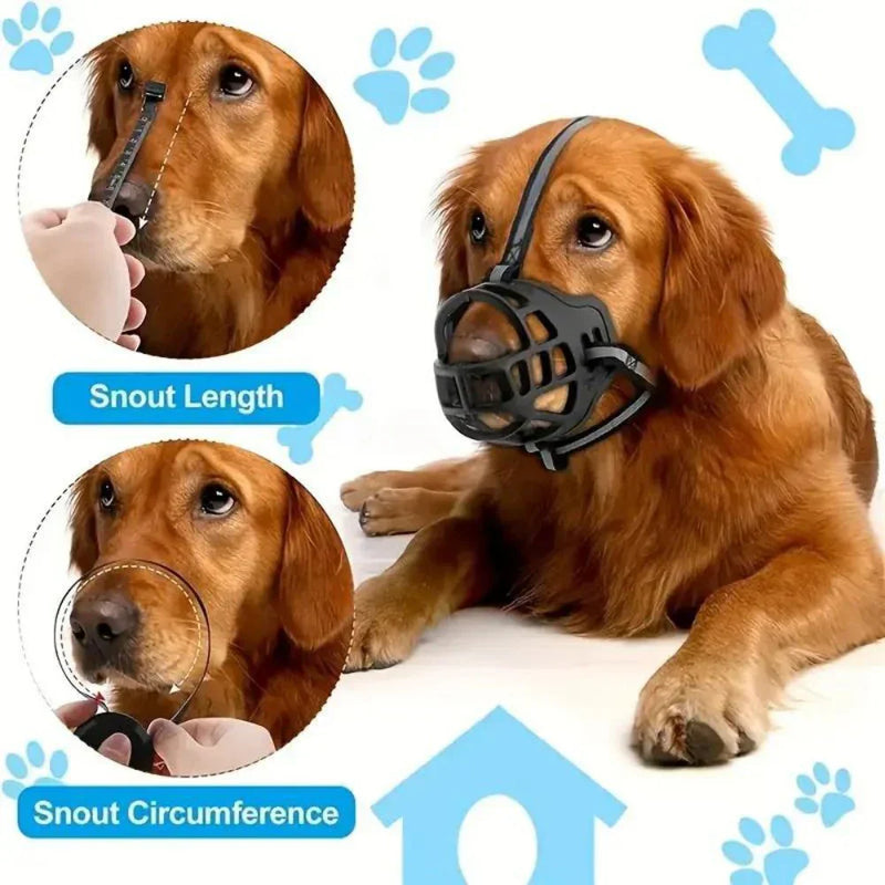 Adjustable Dog Muzzle with Breathable Mesh for Safe Daily Use