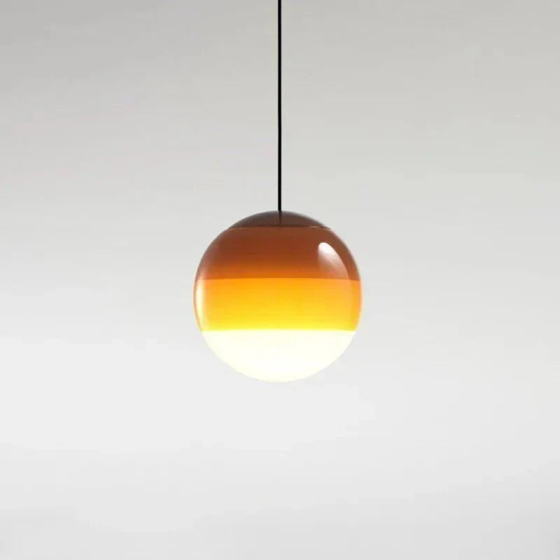 Gradient Glass Pendant Lamp with Dimmable LED Lighting