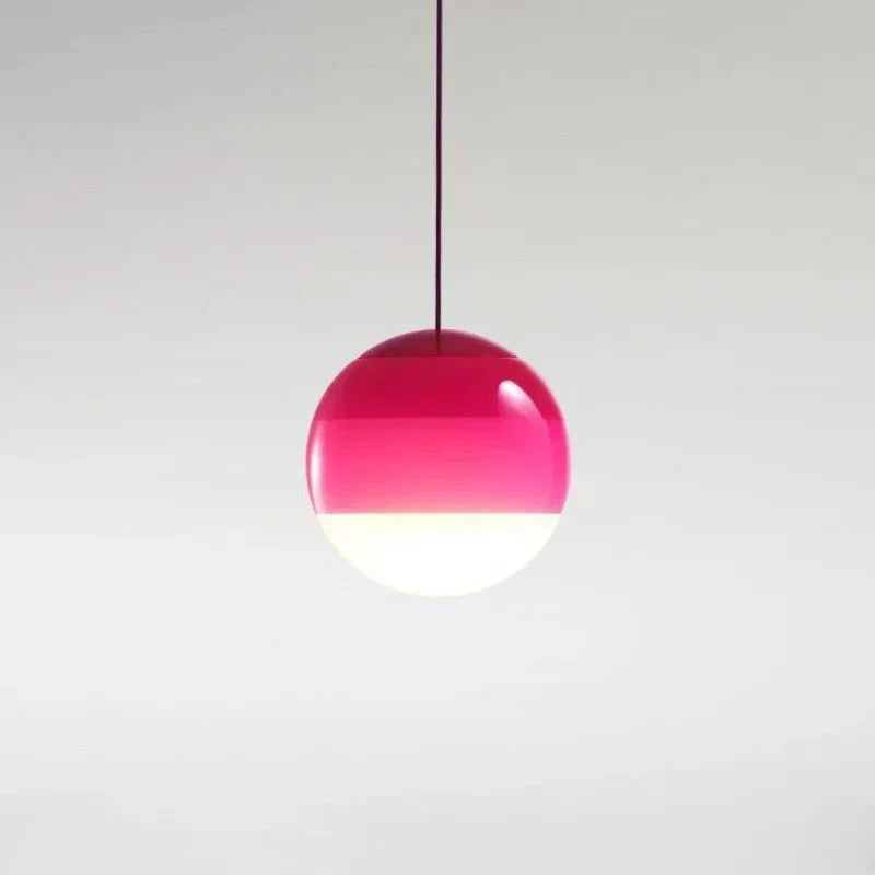 Gradient Glass Pendant Lamp with Dimmable LED Lighting
